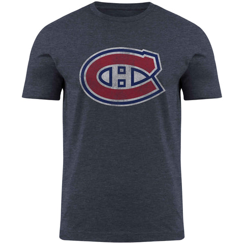 Montreal Canadiens Men's Distressed Blue T-Shirt - Bulletin
