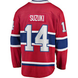 Nick Suzuki Fanatics Chandail des Canadiens de Montréal pour hommes Home Breakaway Player