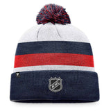 Montreal Canadiens Fanatics Branded Tricolor Cuff Pom Knit Hat