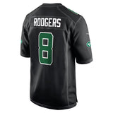 Aaron Rodgers #8 Jets de New York Chandail Fashion Game par Nike - Noir