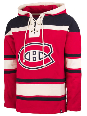 Men's Montreal Canadiens '47 Red Lacer Pullover Hoodie