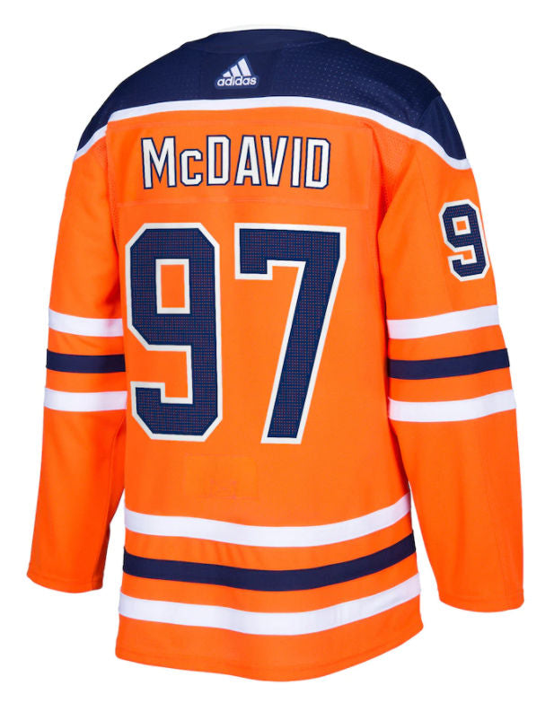 Men's Edmonton Oilers Connor McDavid adidas Orange Authentic