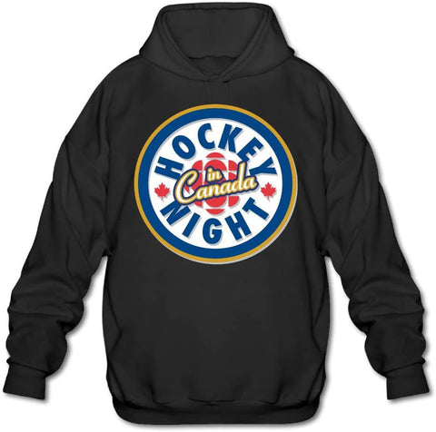 Men's HNIC Hockey Night In Canada Logo Hooded Sweatshirt-Black - Bulletin