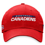Men's Montreal Canadiens Fanatics Branded Red - Authentic Pro Rink Adjustable Hat
