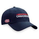 Men's Montreal Canadiens Fanatics Branded Navy - Authentic Pro Rink Adjustable Hat