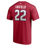 Cole Caufield Montreal Canadiens Fanatics Branded Authentic Stack Player Name & Number - T-Shirt - Red