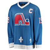 Joe Sakic Nordiques de Québec Chandail Breakaway à la retraite Fanatics - bleu