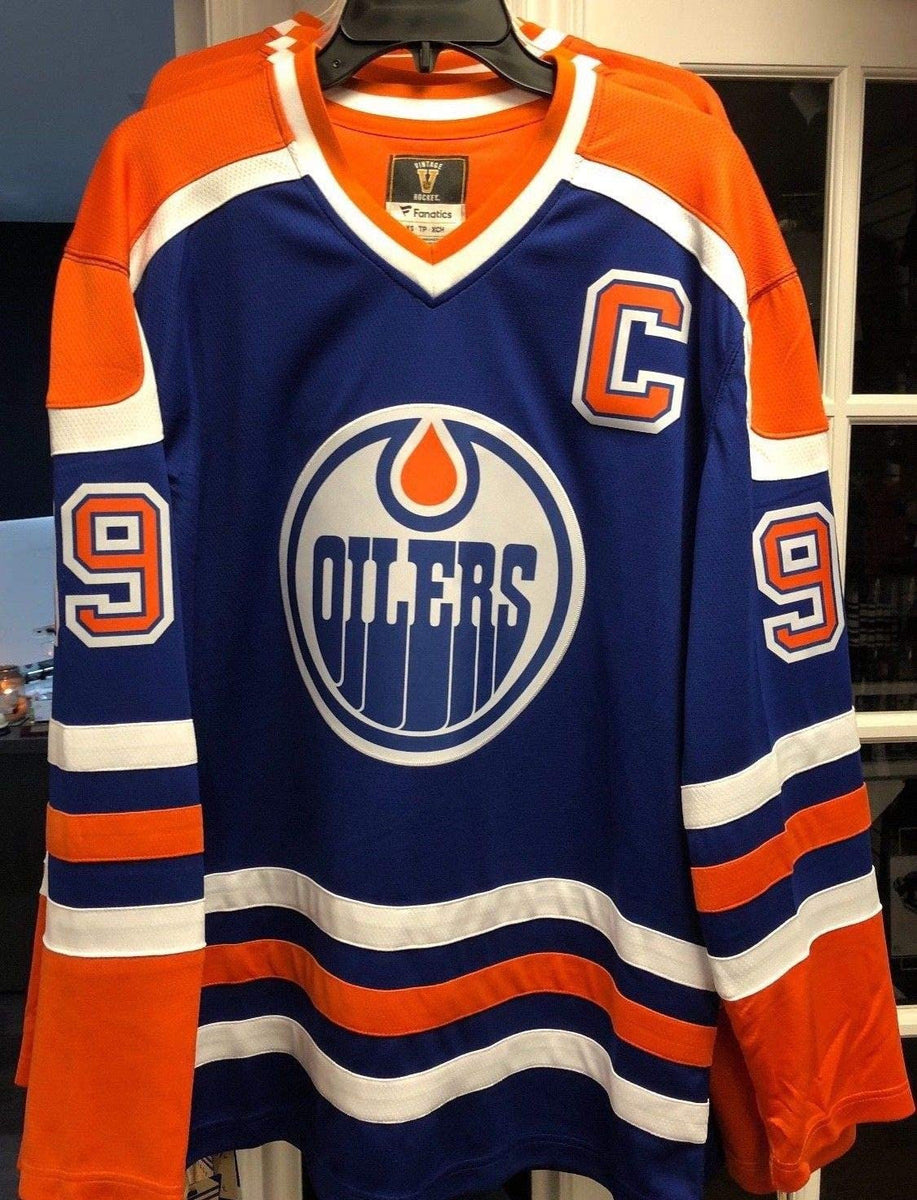 Wayne Gretzky Edmonton Oilers NHL Mitchell & Ness Men's Royal Blue 198 —