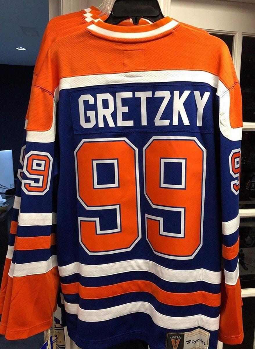 Men's Fanatics Branded Wayne Gretzky Blue Edmonton Oilers Premier Breakaway  Retired Player Jersey