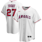 Men's Los Angeles Angels Mike Trout Nike White Home Replica Player Name Jersey