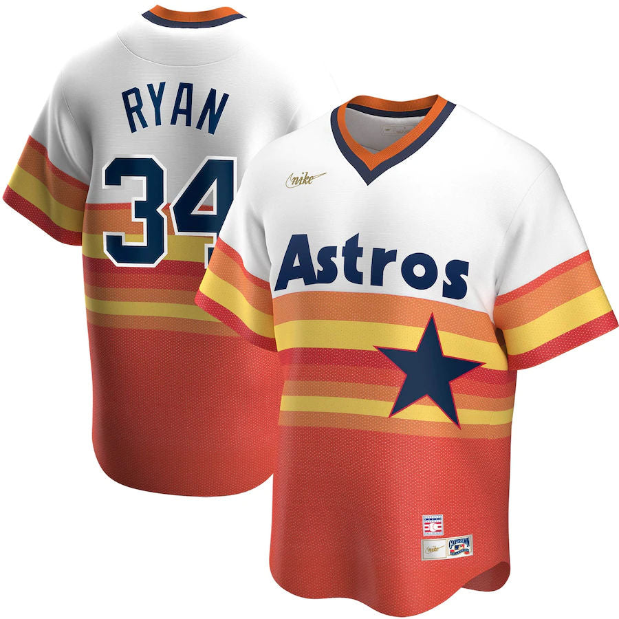 Nike Men's Houston Astros Nolan Ryan White Home Cooperstown Collection Player Jersey