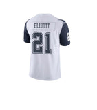Ezekiel Elliott #21 Dallas Cowboys White Double Star Alternate 2 Vapor Nike Limited Jersey