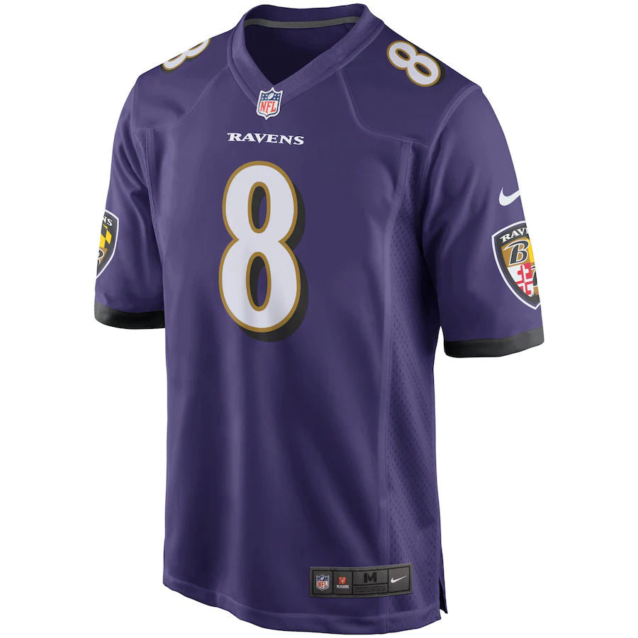 希少デザイン NIKE NFL レイブンズ ラマー ジャクソン ゲームシャツ Men's Nike Lamar Jackson Purple Baltimore Ravens Game Player