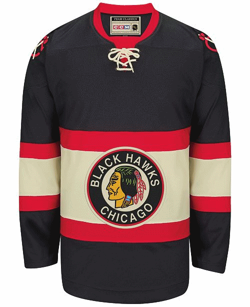 Blackhawks black jersey best sale