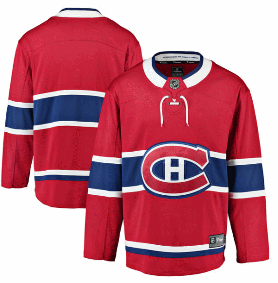 Men's Montreal Canadiens Fanatics Branded Breakaway Red Blank Jers