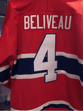 Montreal Canadiens BELIVEAU #4 Vintage 1955 Red Replica Jersey - CCM
