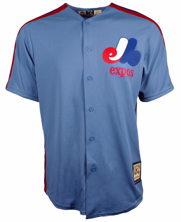 Nike Men's Montreal Expos Light Blue Road Cooperstown Collection Team Jersey