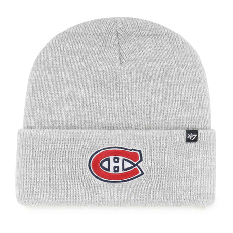 Montreal Canadiens NHL 47 Brand Men's Grey Brain Freeze Cuff Knit Hat
