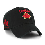 Casquette noire Équipe Canada '47 Brand Sure Shot Clean Up - Ajustable