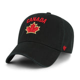 Casquette noire Équipe Canada '47 Brand Sure Shot Clean Up - Ajustable
