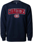 Montreal Canadiens NHL Express Twill Arch Logo Crew Sweatshirt - Navy