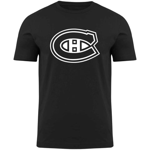 T-shirt noir/blanc des Canadiens de Montréal pour hommes - Bulletin