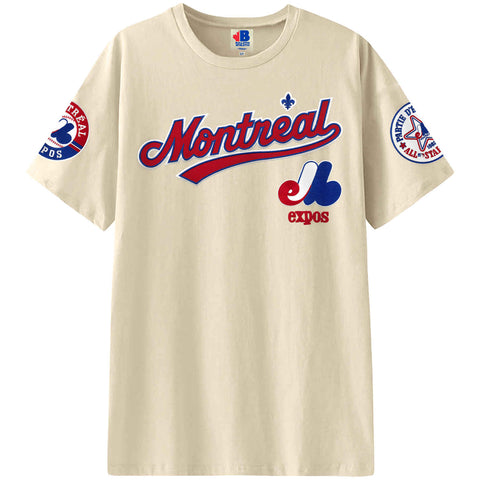 Montreal Expos MLB Retro Roots Natural Heavyweight Oversized T-Shirt