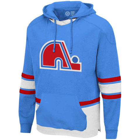 Quebec Nordiques Vintage NHL Breakout Hoodie - Light Blue