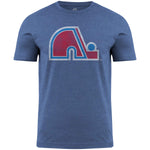Quebec Nordiques NHL Vintage Distressed Logo Heathered T-Shirt - Bulletin