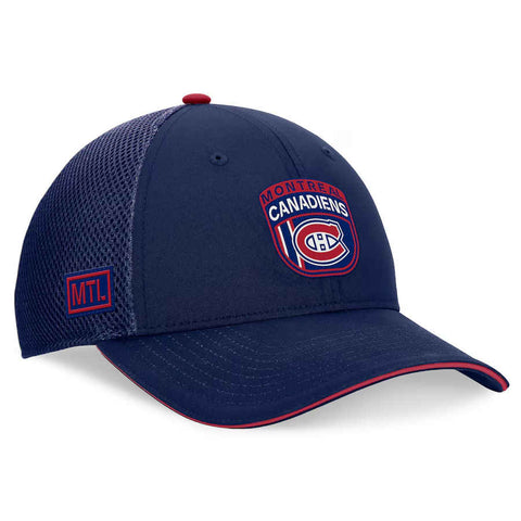 Montreal Canadiens Fanatics 2024 NHL Draft On Stage Trucker Adjustable Hat - Navy