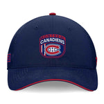 Casquette réglable de camionneur Fanatics des Canadiens de Montréal 2024 - Bleu marine