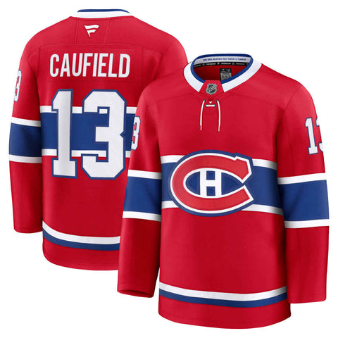 Men's Montreal Canadiens Cole Caufield Fanatics Red Home Premium Player Jersey