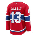 Men's Montreal Canadiens Cole Caufield Fanatics Red Home Premium Player Jersey