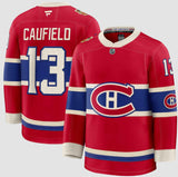Montreal Canadiens Cole Caufield Fanatics Red 2026 NHL Heritage Classic Premium Player Jersey