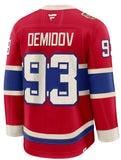 Montreal Canadiens Ivan Demidov Fanatics Red 2026 NHL Heritage Classic Premium Player Jersey
