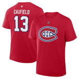 Cole Caufield Canadiens de Montréal Canadiens Fanatics T-Shirt Joueur #13 Fanatics Nom et Numéro du joueur - Rouge