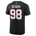 Connor Bedard Blackhawks de  Chicago T-Shirt Authentique Fanatics - noir