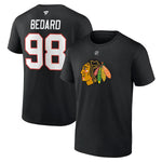 Connor Bedard Blackhawks de  Chicago T-Shirt Authentique Fanatics - noir