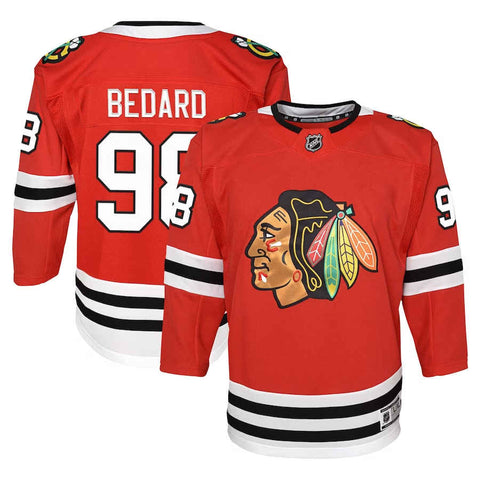 Connor Bedard Chicago Blackhawks Youth Home Premier Player Jersey - Red