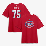 Jakub Dobes T-shirt authentique rouge des Canadiens de Montréal de la LNH pour homme de marque Fanatics