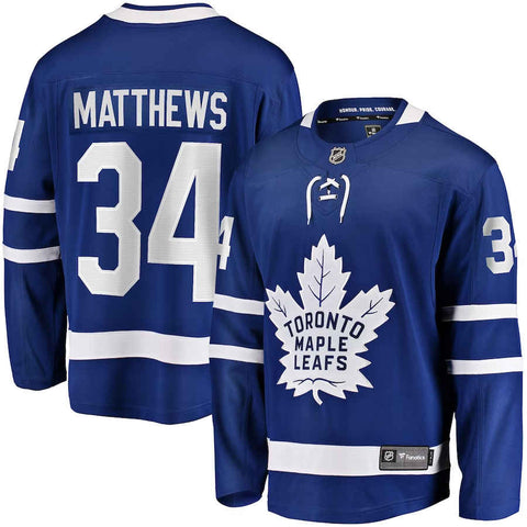 Auston Matthews Maple Leafs de Toronto pour hommes Royal Breakaway de marque Fanatics