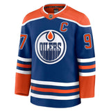 Chandail Connor McDavid des Oilers d'Edmonton premium bleu royal de Fanatics