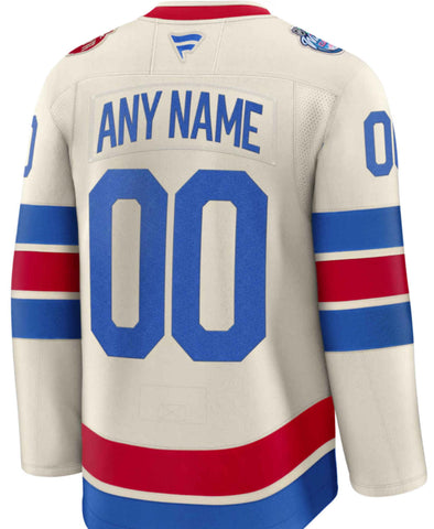 Customized New York Rangers 2026 NHL Winter Classic Premium Jersey Fanatics - Beige