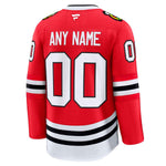 Chandail personnalisé Premium Fanatics domicile des Chicago Blackhawks - Rouge