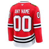 Chandail personnalisé Premium Fanatics domicile des Chicago Blackhawks - Rouge