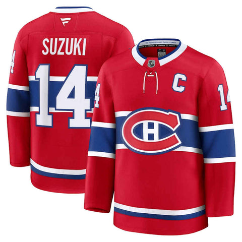 Men's Montreal Canadiens Nick Suzuki Fanatics Red Home Premium Player Jersey