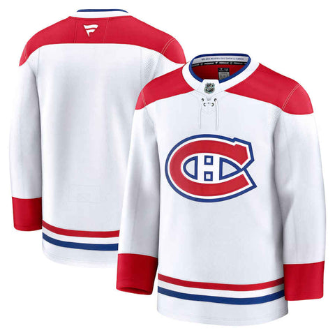 Customized Montreal Canadiens Fanatics Away Premium Jersey - White