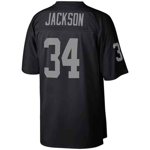 Bo Jackson Los Angeles Raiders NFL Mitchell & Ness Men's Black Gridiron 1988 Legacy Collection Replica Jersey