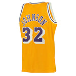 Men's Mitchell & Ness Magic Johnson Gold Los Angeles Lakers 1984/85 Hardwood Classics Swingman Jersey