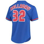 Roy Halladay Toronto Blue Jays Mitchell & Ness Cooperstown Collection Mesh Batting Practice Button-Up Jersey - Blue